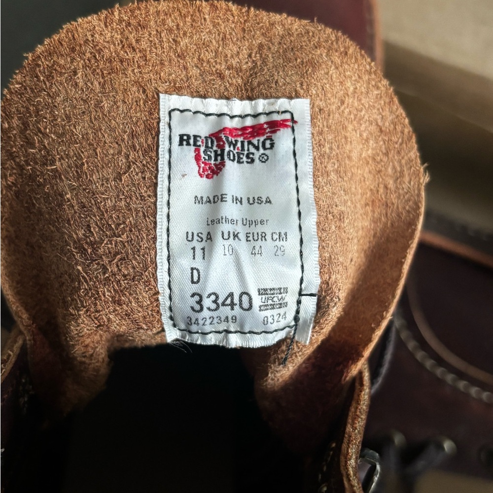 Red Wing Blacksmith Mens’s 6-inch boots in Briar Old Slick Leather - size 11 - Picture 4 of 6